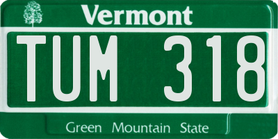 VT license plate TUM318