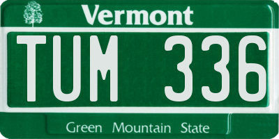 VT license plate TUM336