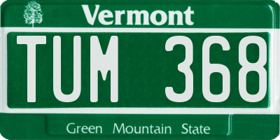 VT license plate TUM368