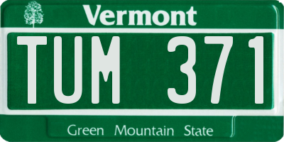 VT license plate TUM371