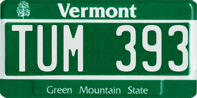 VT license plate TUM393