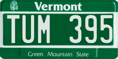VT license plate TUM395