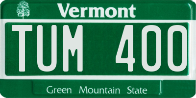 VT license plate TUM400