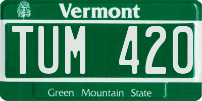 VT license plate TUM420