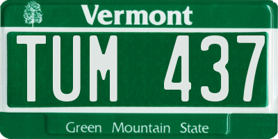 VT license plate TUM437
