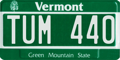 VT license plate TUM440