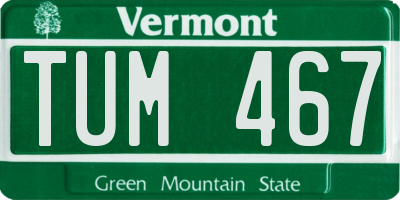 VT license plate TUM467
