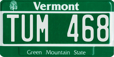 VT license plate TUM468