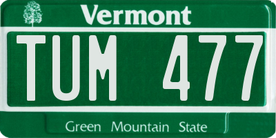VT license plate TUM477