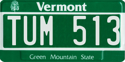 VT license plate TUM513