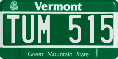 VT license plate TUM515