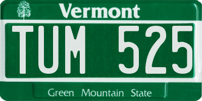 VT license plate TUM525
