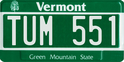VT license plate TUM551