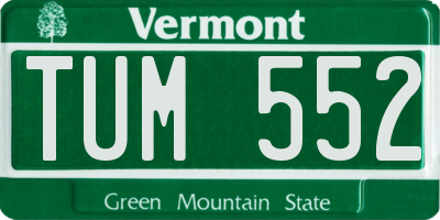 VT license plate TUM552