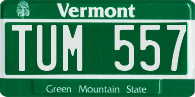 VT license plate TUM557