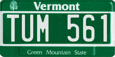VT license plate TUM561