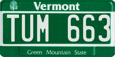 VT license plate TUM663