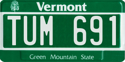 VT license plate TUM691