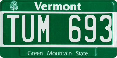 VT license plate TUM693