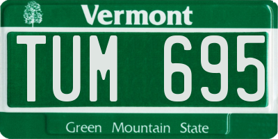 VT license plate TUM695