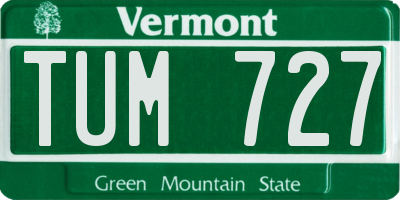 VT license plate TUM727