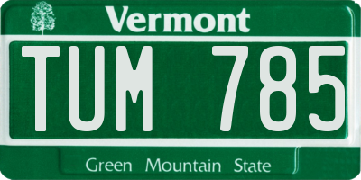 VT license plate TUM785