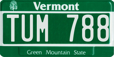 VT license plate TUM788