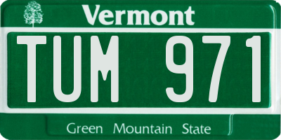 VT license plate TUM971