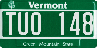 VT license plate TUO148