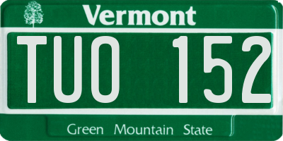 VT license plate TUO152