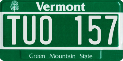 VT license plate TUO157