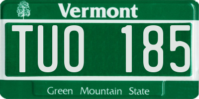 VT license plate TUO185