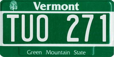 VT license plate TUO271