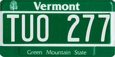 VT license plate TUO277