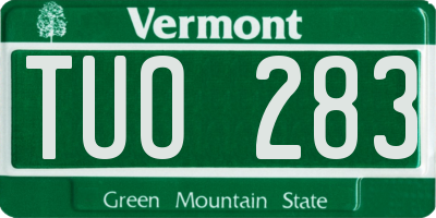 VT license plate TUO283