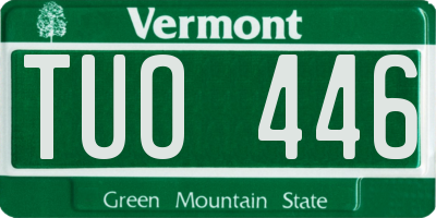 VT license plate TUO446