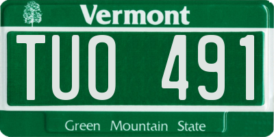 VT license plate TUO491