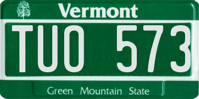 VT license plate TUO573