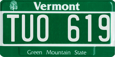 VT license plate TUO619