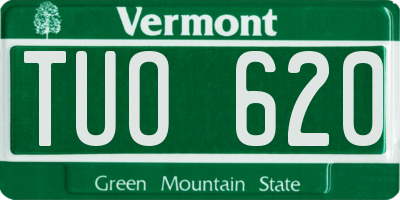 VT license plate TUO620