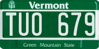 VT license plate TUO679