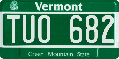 VT license plate TUO682
