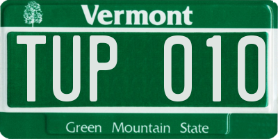 VT license plate TUP010