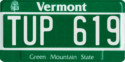 VT license plate TUP619