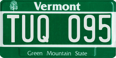 VT license plate TUQ095