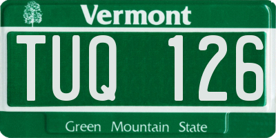 VT license plate TUQ126