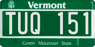 VT license plate TUQ151