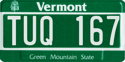 VT license plate TUQ167