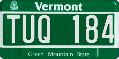 VT license plate TUQ184