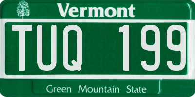 VT license plate TUQ199